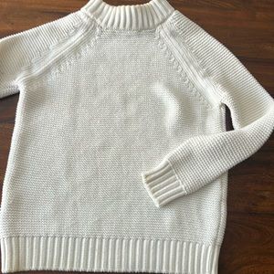 White 100% cotton sweater. Nice fit. Size M